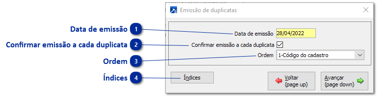 Emissão da Duplicata