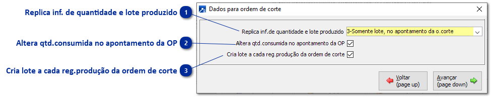 Emissão de Ordens de Corte
