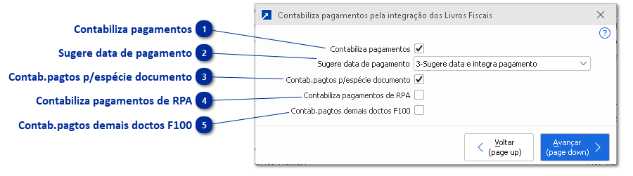 Contabiliza pagamentos