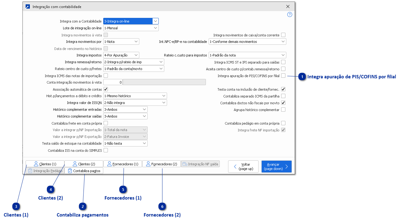 Integração com a Contabilidade