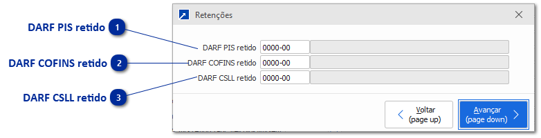 DARF padrão para retenções federais