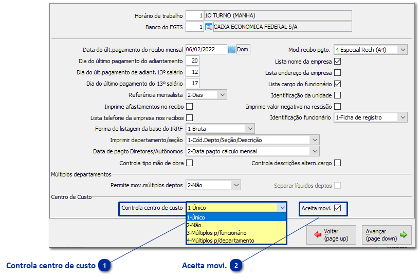 Empresa por Centro de Custo