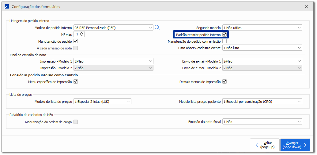 Envio automático do Pedido interno via e-mail