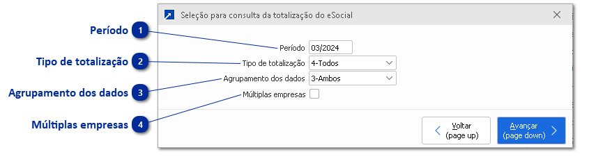 Consulta da Totalização do eSocial