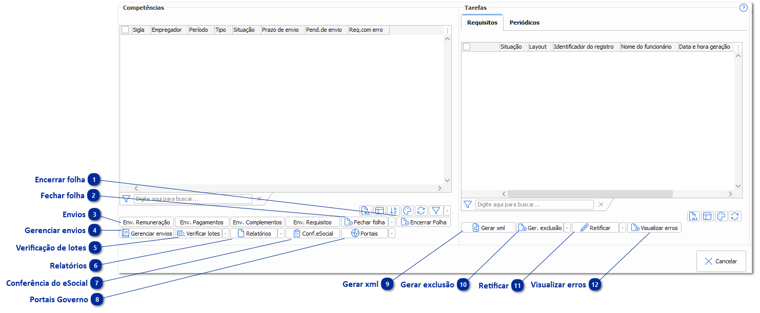 Painel de Gestão de Folhas eSocial
