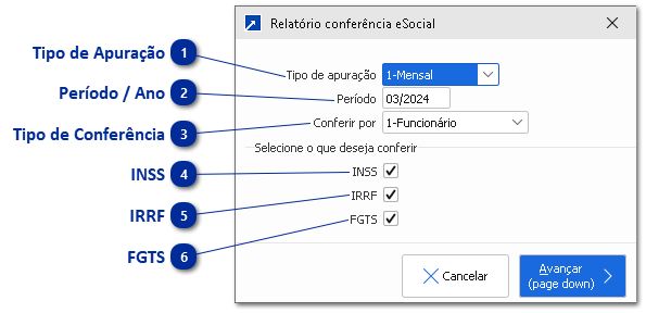 Relatório de Conferência eSocial