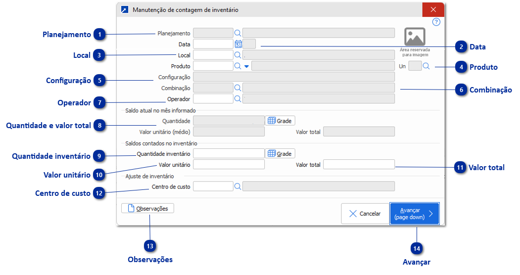 Contagem de Inventário