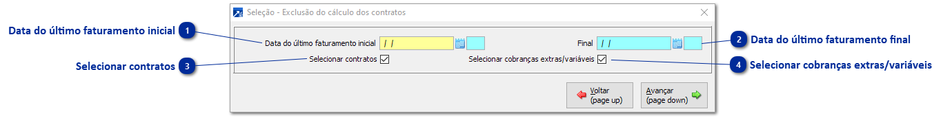 Exclusão do Cálculo dos Contratos