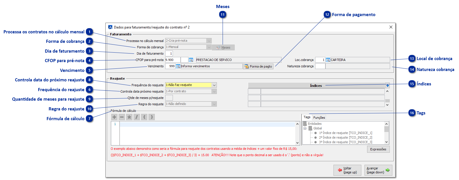 Faturamento/Reajuste