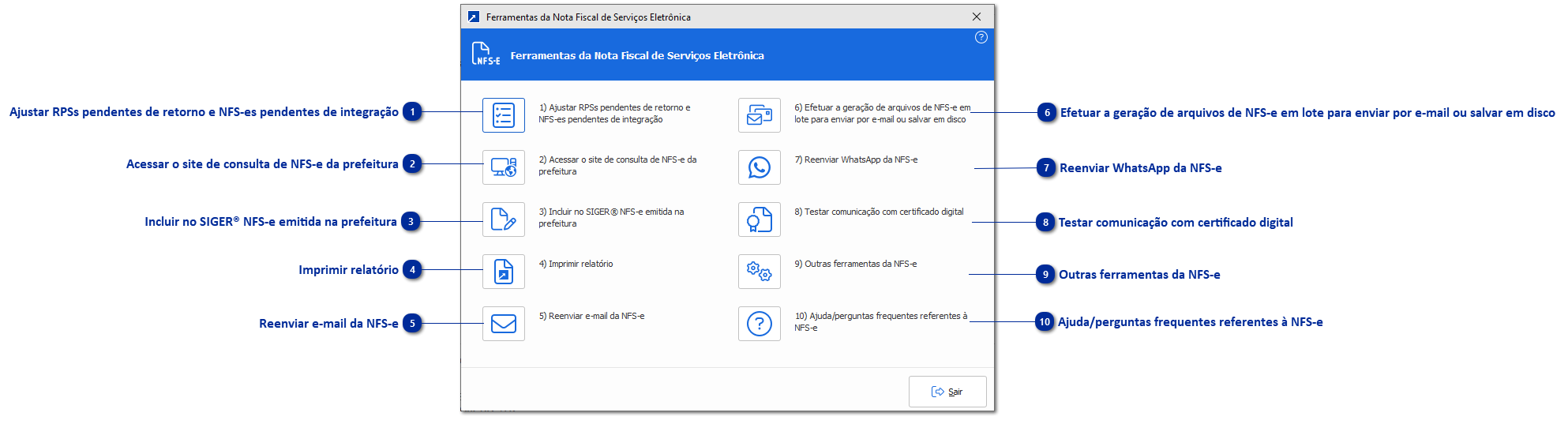 Ferramentas da Nota Fiscal de Serviços Eletrônica