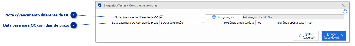 Bloqueios/Testes - Controle de compras