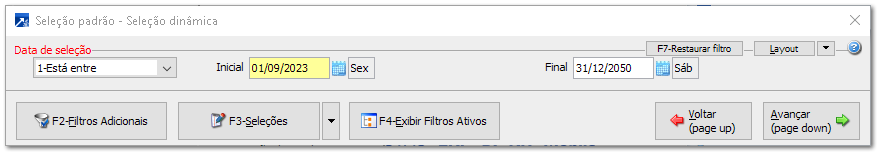 Seleção para integração
