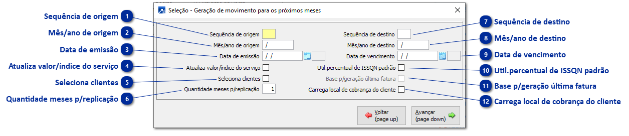 Geração Movimentos Próximos Meses
