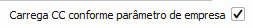 8. Carrega CC conforme parâmetro de empresa