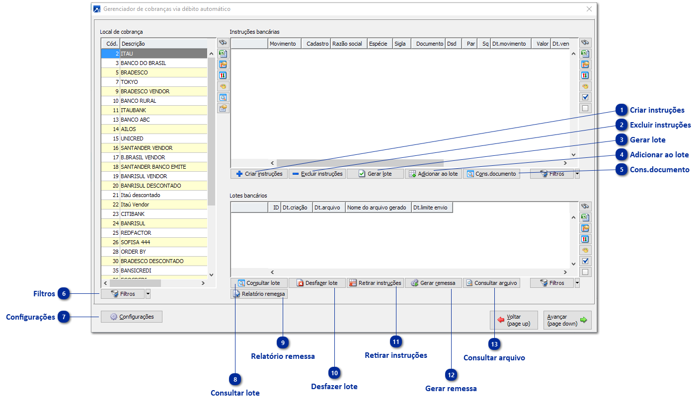 Gerenciador de Débitos Automáticos