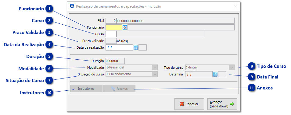 Gestão e Controle de Treinamentos