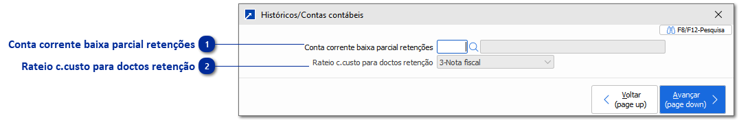 Histórico/Contas