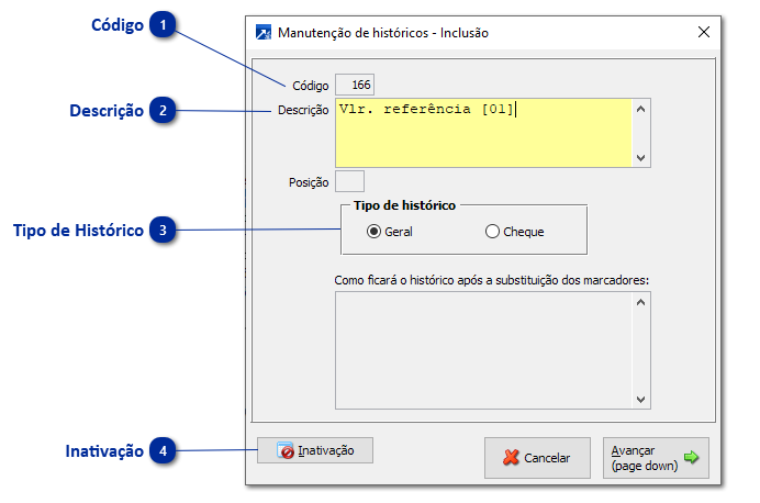 Históricos Padrões
