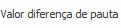 19. Valor diferença de pauta