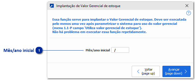 Implantação de Valor Gerencial de Estoque