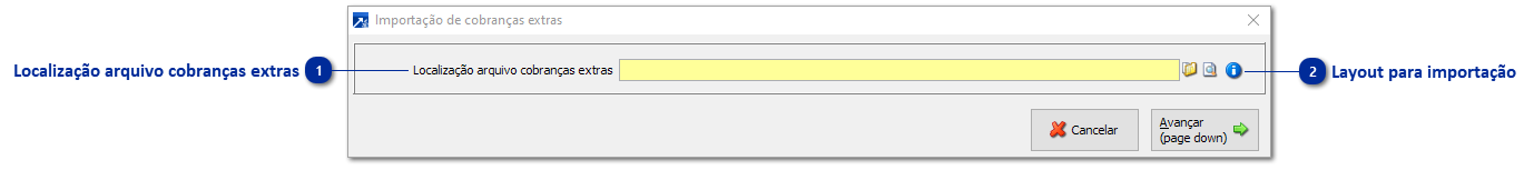 Importação de Cobranças Extras