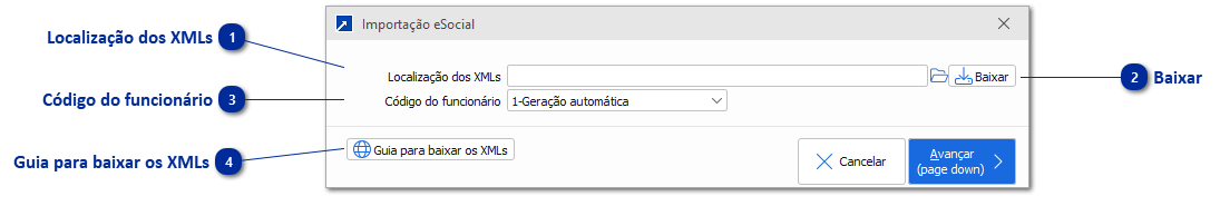 Importação de dados do eSocial