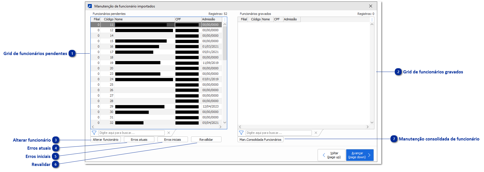 Importação de dados do eSocial