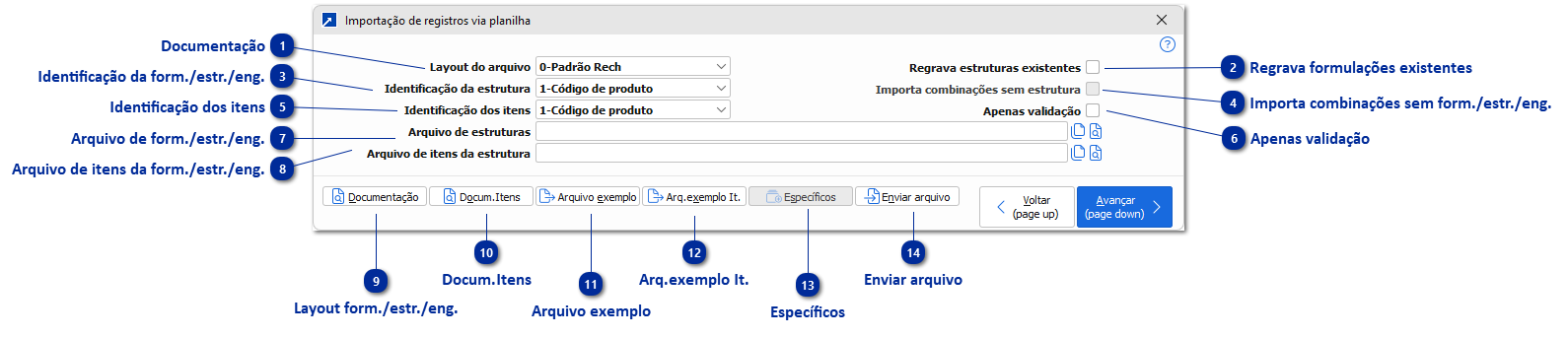 Importação Via Planilha