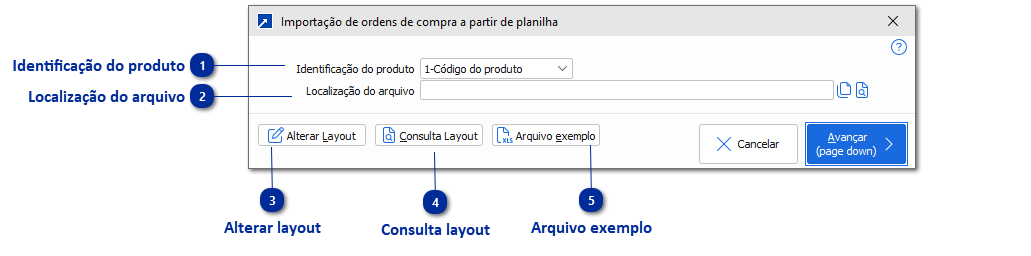 Importação de Ordem de Compra por Planilha