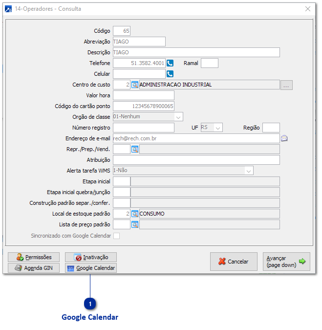 Integração com Google Calendar