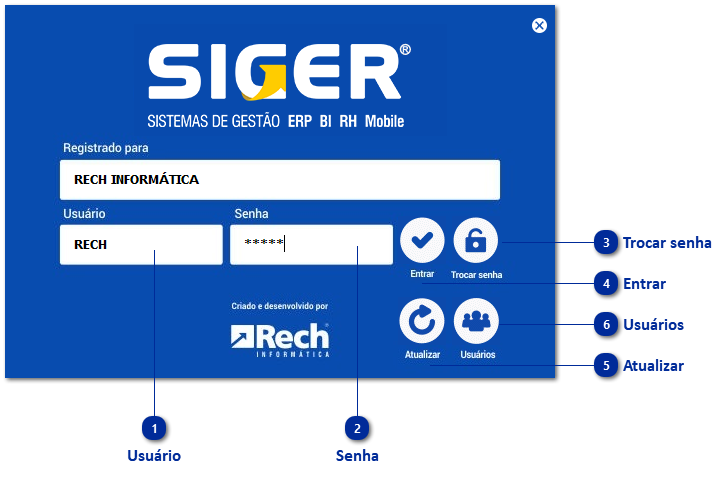 Janela de identificação