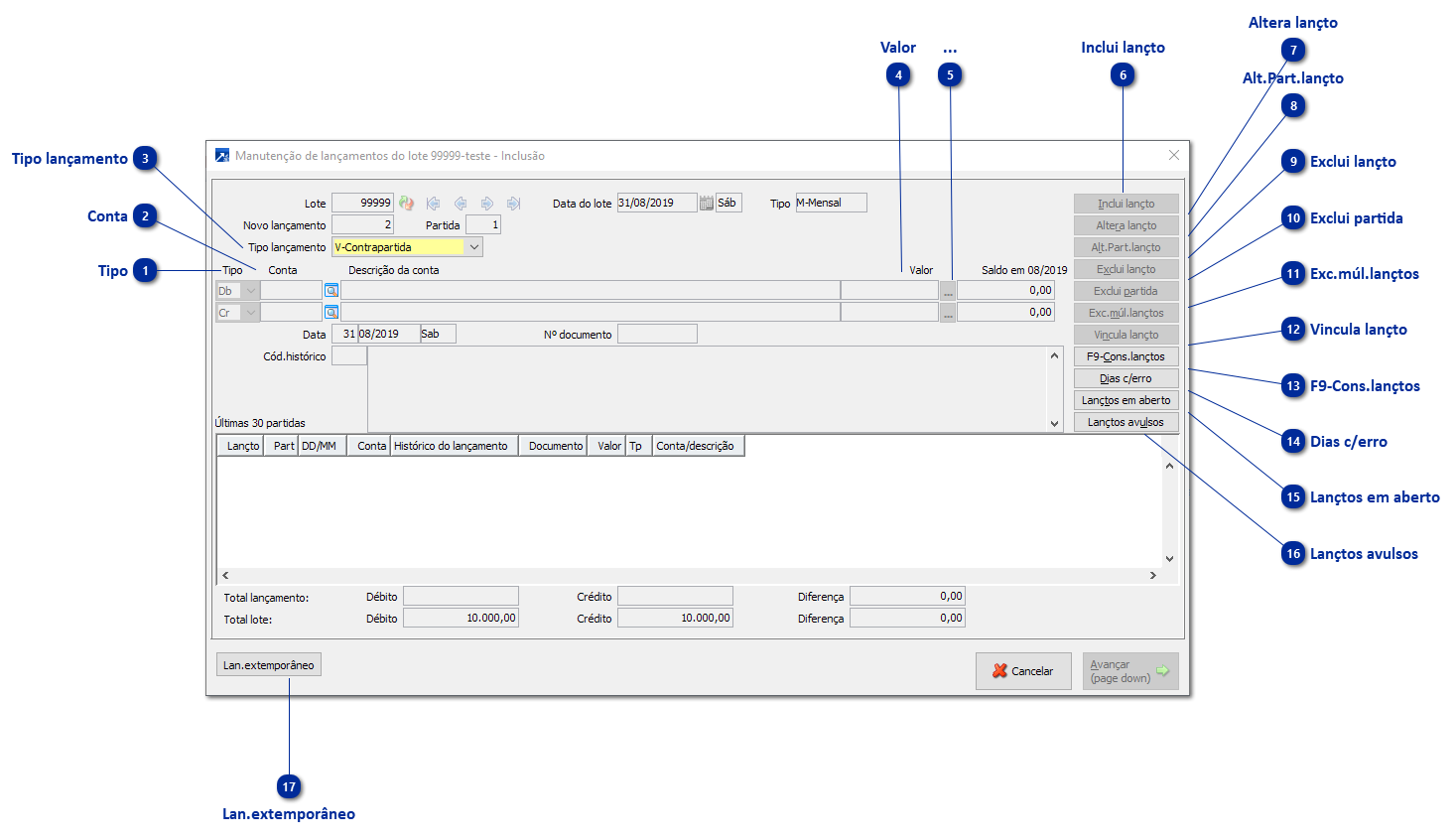 Lançamentos Contábeis