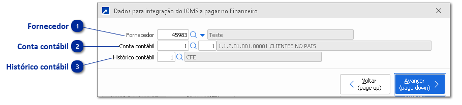Manutenção de dados de recolhimento/contabilização