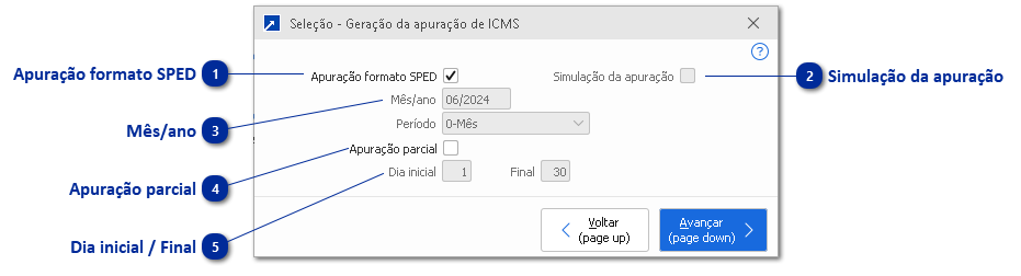 Gerar Apuração de ICMS