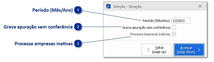 Gerar Apuração Simples Nacional