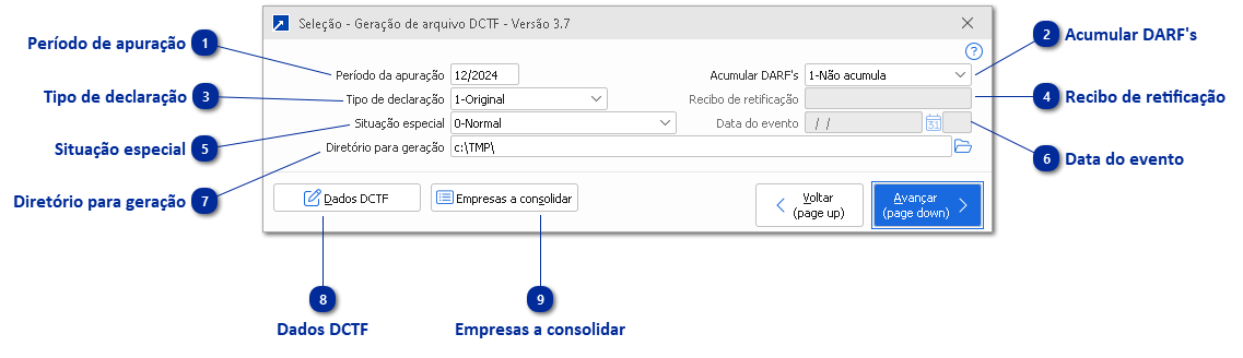 Geração do Arquivo DCTF