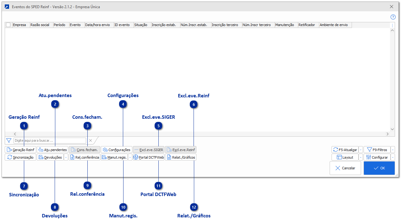 Manutenção Consolidada do SPED Reinf