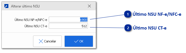Alterar Último NSU