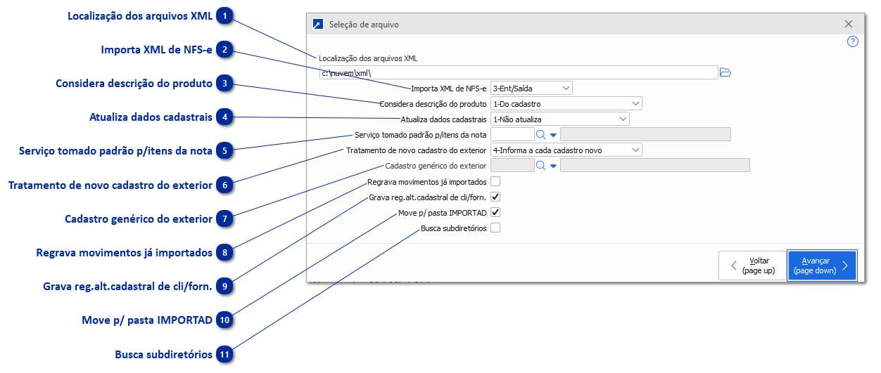 Importação de NFS-e em lote