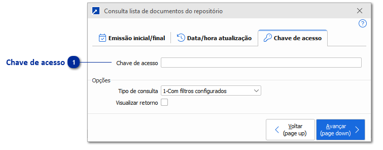 Consulta lista de documentos do repositório