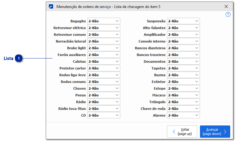 Lista de checagem