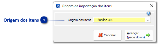 Importação de Itens