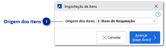 Importação de Itens