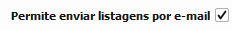 6. Permite enviar listagens por e-mail