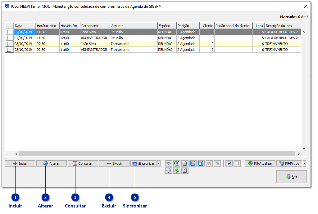 Manutenção Consolidada de Compromissos