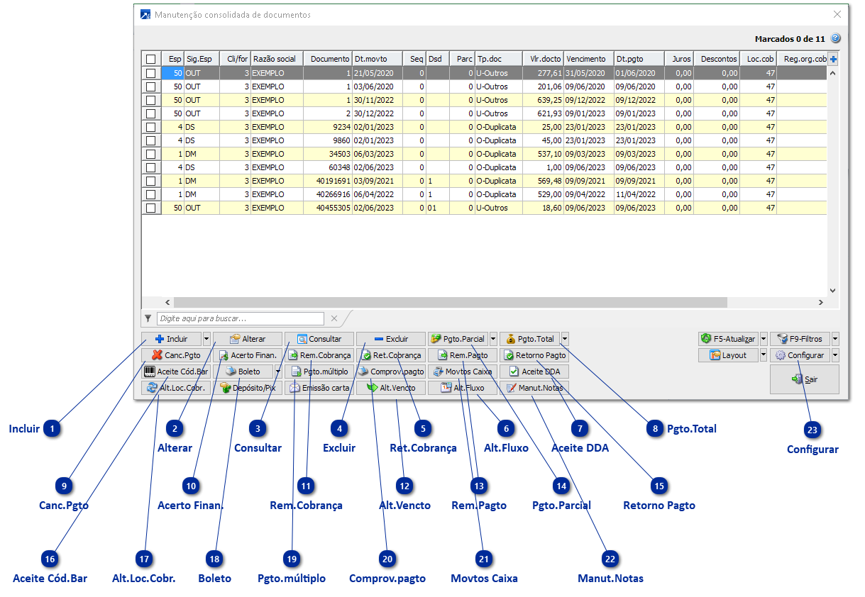 Manutenção Consolidada de Documentos