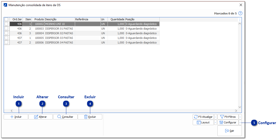Manutenção Consolidada de Ordens de Serviço 