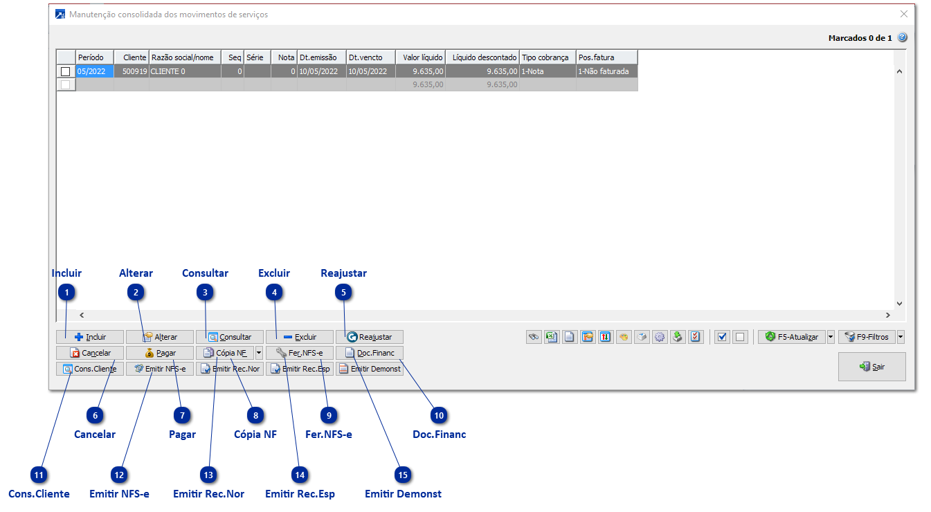 Manutenção Consolidada de Serviços