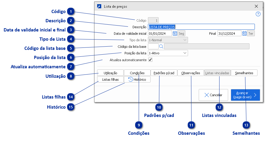 Manutenção da Lista Mestre