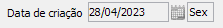 2. Data de criação